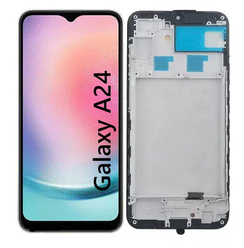 Pantalla Para Samsung A24 ORI Con Marco Negro + Instalacion