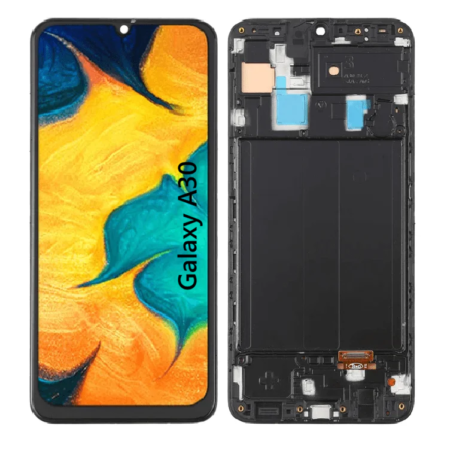 Pantalla Para Samsung A30 ORI Con Marco Negro + Instalacion