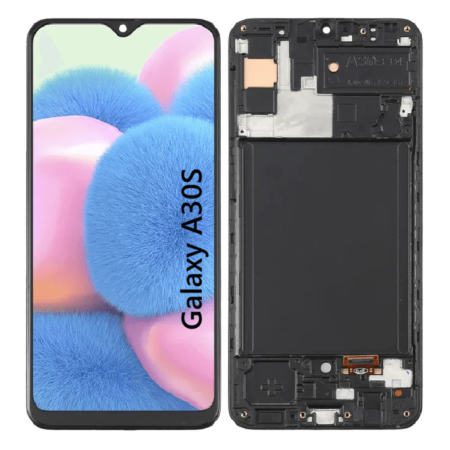 Pantalla Para Samsung A30S ORI Con Marco Negro + Instalacion