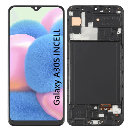 Pantalla Para Samsung A30S INCELL Con Marco Negro + Instalacion