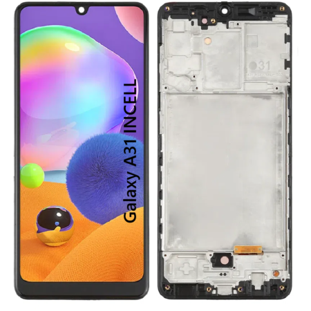 Pantalla Para Samsung A31 INCELL Con Marco Negro + Instalacion