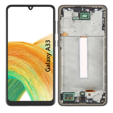 Pantalla Para Samsung A33 ORI Con Marco Negro + Instalacion