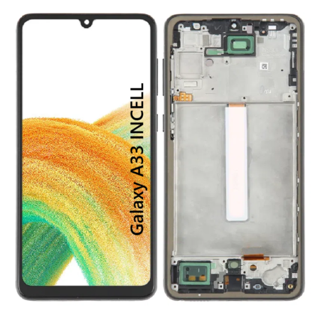 Pantalla Para Samsung A33 INCELL Con Marco Negro + Instalacion