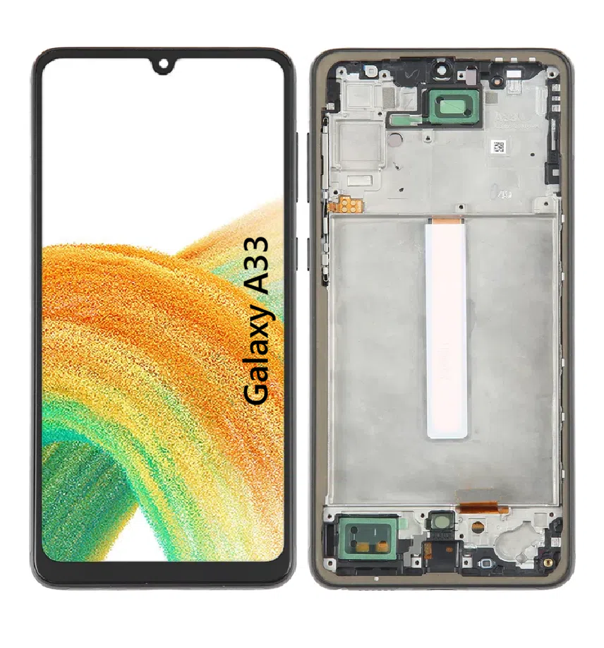 samsung a33 Pantalla Para Samsung A33 ORI Con Marco Negro + Instalacion - Imagen 1