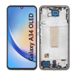 Pantalla Para Samsung A34 OLED Con Marco Negro + Instalacion