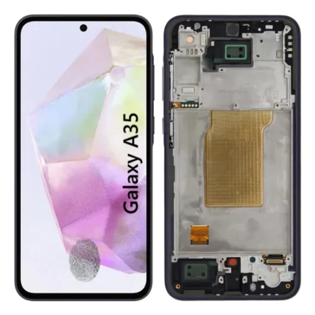 Pantalla Para Samsung A35 ORI Con Marco Negro + Instalacion
