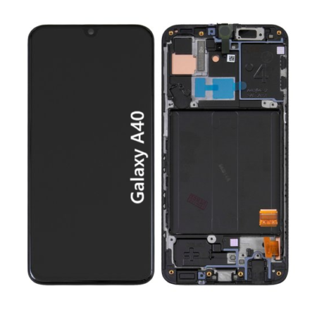 Pantalla Para Samsung A40 ORI Con Marco Negro + Instalacion