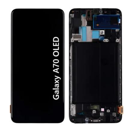 Pantalla Para Samsung A70 OLED Con Marco Negro + Instalacion