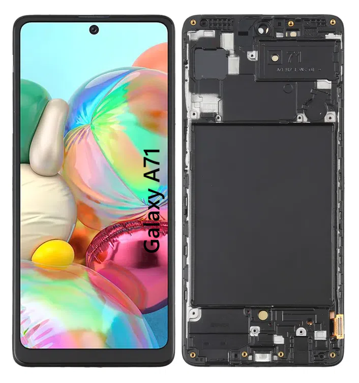 samsung a71 Pantalla Para Samsung A71 ORI Con Marco Negro + Instalacion - Imagen 1