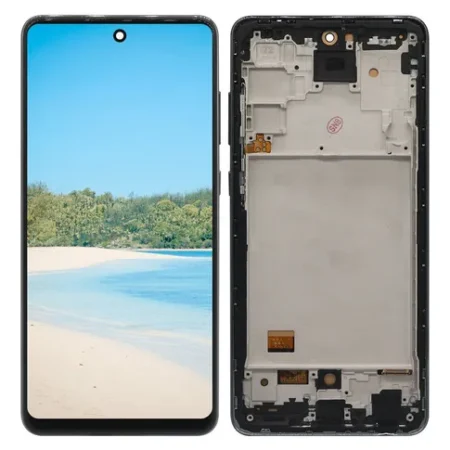 Pantalla Para Samsung A72 OLED Con Marco Negro + Instalacion