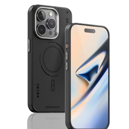 Blueo Magnetic Aramid Fiber Black Cover for 15 pro