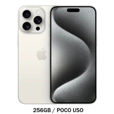 iPhone 15 Pro Max 256GB Poco Uso White 83% ESIM