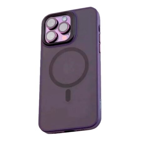 Blueo Magnetic Anti-Drop Clear Purple Cover for 14 Pro Max