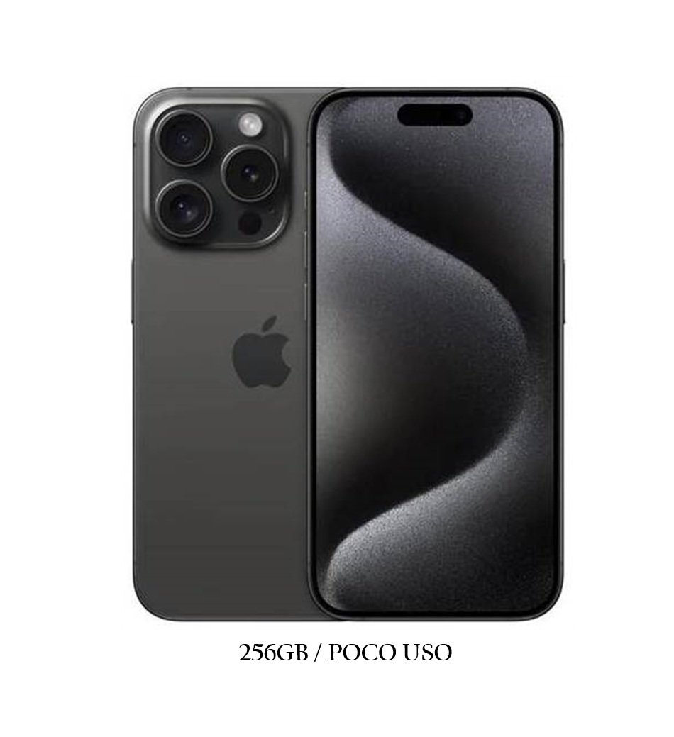 15 PRO 256 iPhone 15 Pro 256GB Black Titanium Poco Uso 86% Esim - Imagen 1