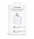 For 15 Pro Max 20W USB-C Power Adapter USB-C To C Cable