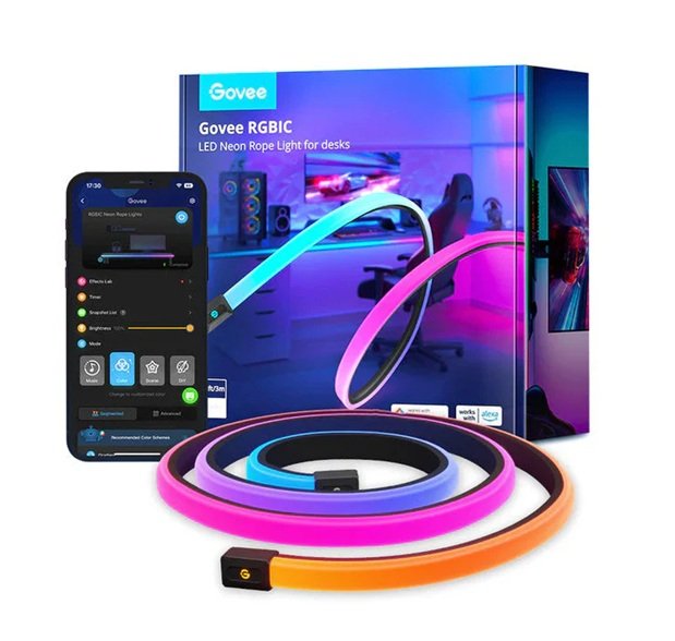 3612 Govee RGBIC LED Neon Rope Light for Desks H61C31D1 - Imagen 1