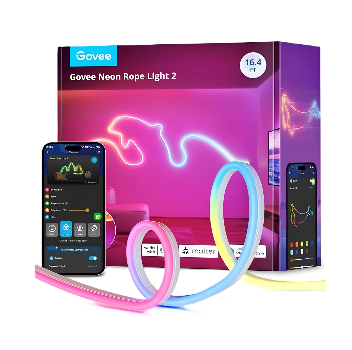 3797 Govee Neon Rope Light 2s H61D4 - Imagen 1