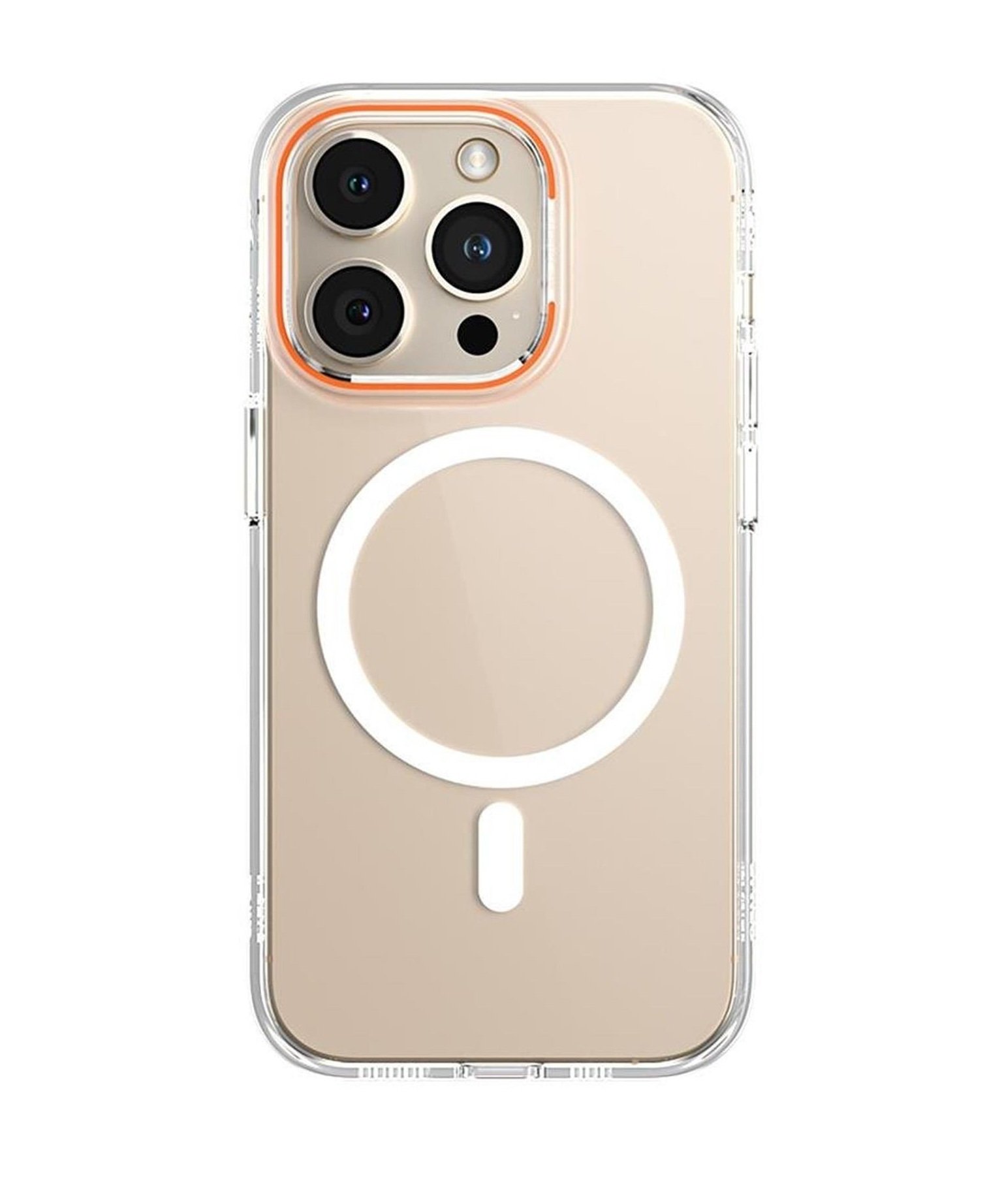 4702 Blueo Magnetic Anti-Drop Clear Orange Cover for 15 Pro Max - Imagen 1