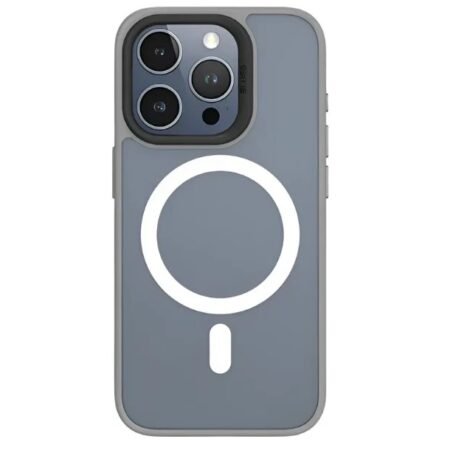 Blueo Magnetic Frosted Anti-Drop Grey Cover for 15 Pro Max
