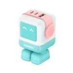 UGREEN 3-Port Robot Fast Charger 65W Pink Blue CD361