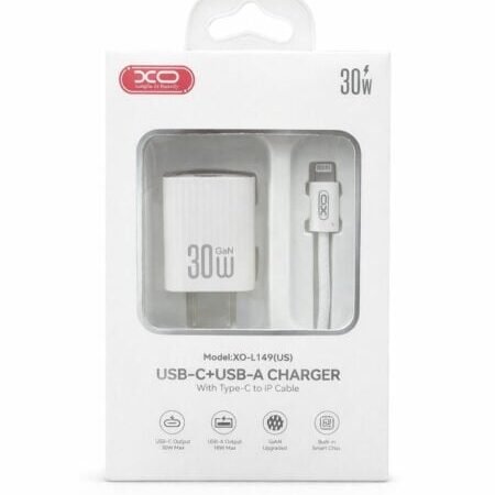 Cargador USB-C Charger Type-c to iP Cable 30W XO-L149