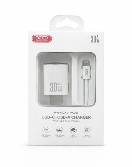8f5432a1-c1d7-4850-92e2-86b3844455bd-450x569-1.jpeg Cargador USB-C Charger Type-c to iP Cable 30W XO-L149 - Imagen 1