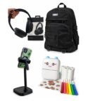 Combo 1 Regreso a Clases 4 en 1 Mochila + Mini Impresora + Térmica + Headset Bluetooth + Soporte para Celular