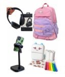 Combo 2 Regreso a Clases 4 en 1 Mochila + Mini Impresora + Headset Bluetooth + Soporte para Celular