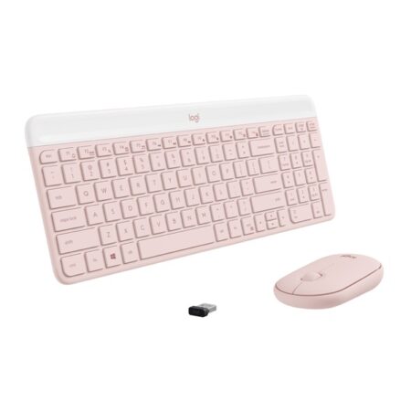 Teclado y Mouse Logitech Slim Combo MK470 Pink