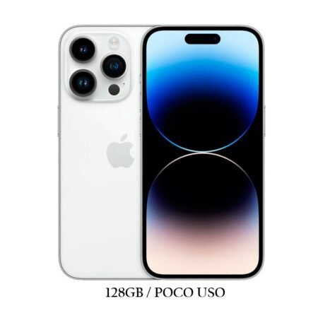 iPhone 14 Pro 128GB Silver Poco Uso 91% ESIM