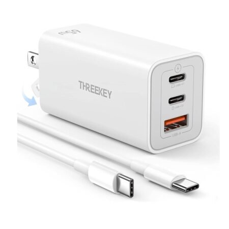 Threekey Adaptador 3-Port 65W Quick Charger