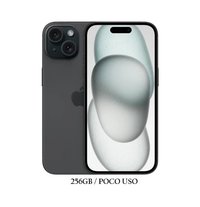 15 IPHONE PANAMA iPhone 15 256GB Black Poco Uso 88% Chip - Imagen 1