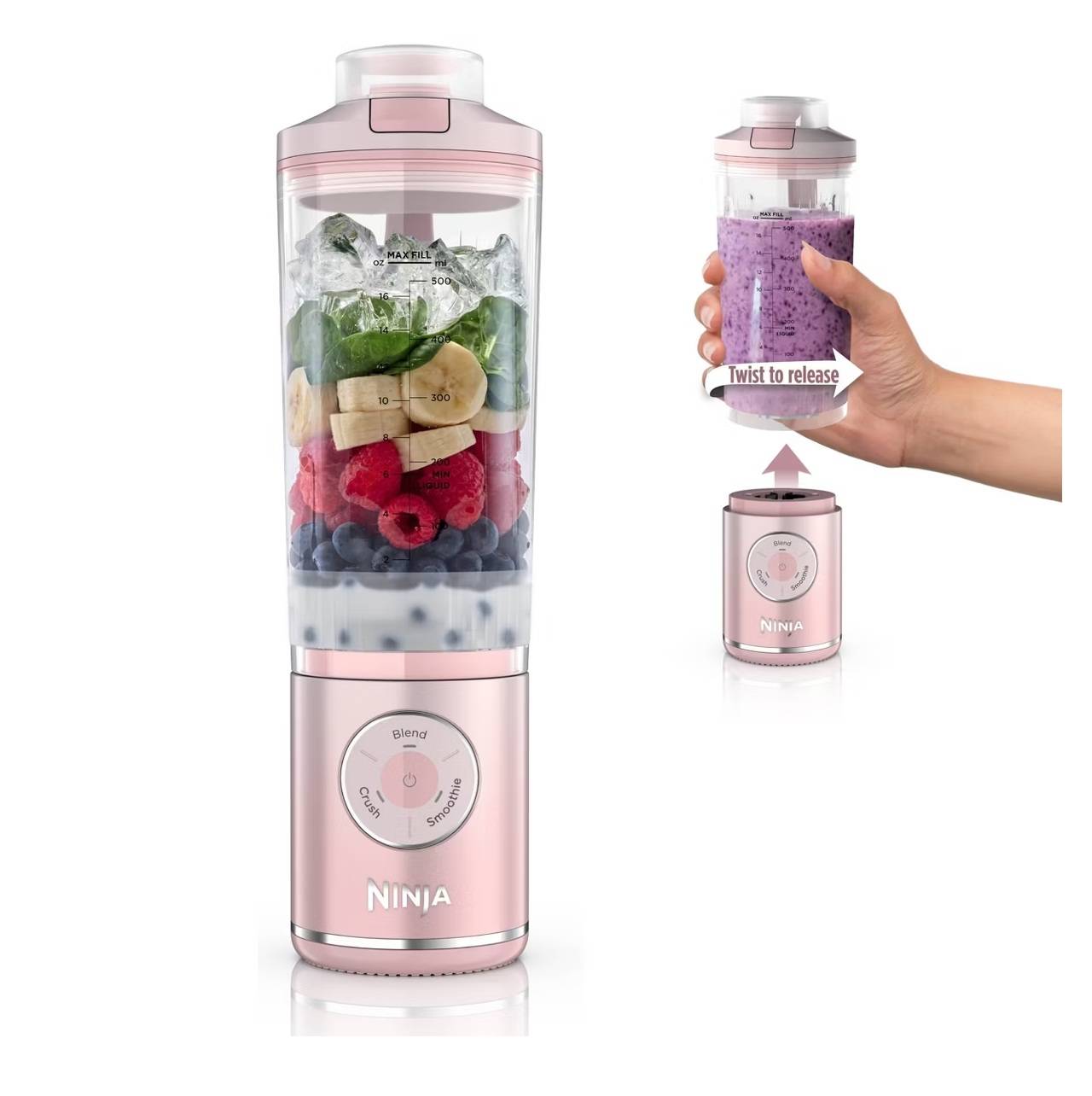 【新品未使用品】Ninja Blast Max ピンク 530ml Ninja Blast 22oz Max Portable Blender Dusty Pink BC251PK
