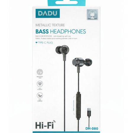 Metallic Texture Bass Headphones Tipo C Hi-Fi DH-080