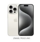 iPhone 15 Pro 256GB White Titanium Poco Uso 91% ESIM