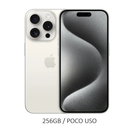 iPhone 15 Pro 256GB White Titanium Poco Uso 91% ESIM