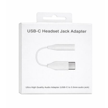 USB-C Headset Jack Adapter USB-C to 3.5mm Blanco