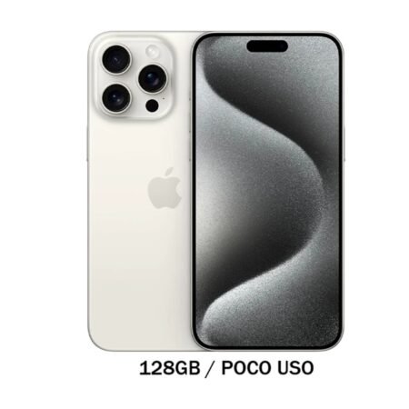 iPhone 15 Pro 128GB White Titanium Poco Uso 93% ESIM