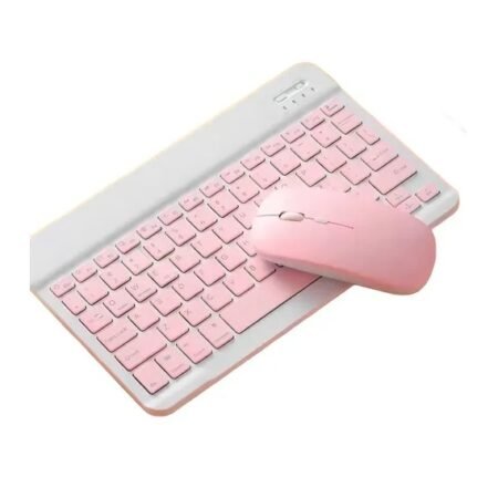 Mouse y Teclado Inalámbrico 150H Recargable Rosa