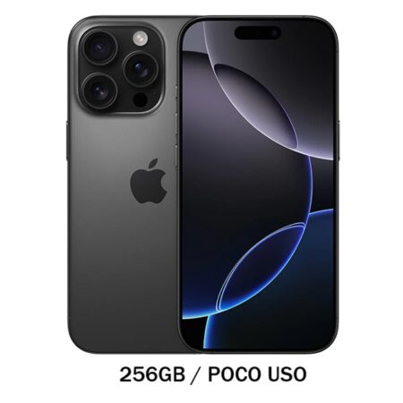 iPhone 16 Pro Max 256GB Black Titanium Poco Uso 90% ESIM