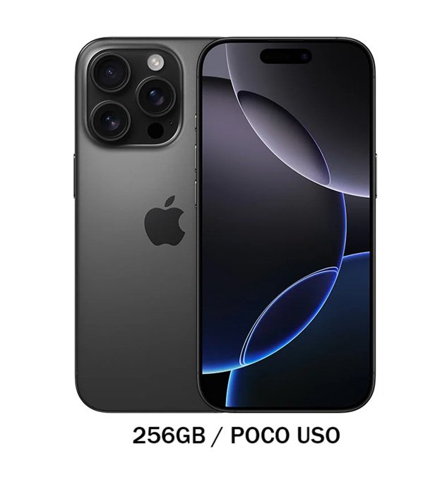 16 PRO MAX 256 POCO USO iPhone 16 Pro Max 256GB Black Titanium Poco Uso 90% ESIM - Imagen 1