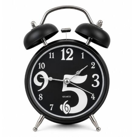 Reloj Despertador Análogo Negro KM-K2015