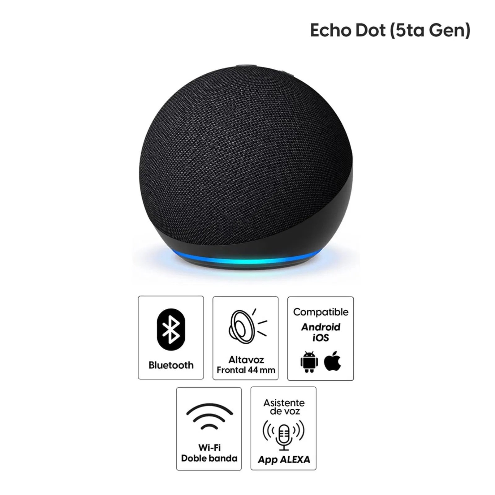 3653 Altavoz inteligente AMAZON Echo Dot 5ta Black - Imagen 1