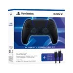 Control para PS5 Midnight Black + Cable USB Inalámbrico