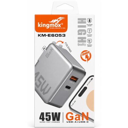 Cargador Kingmox KM-E6053 45W Turbo
