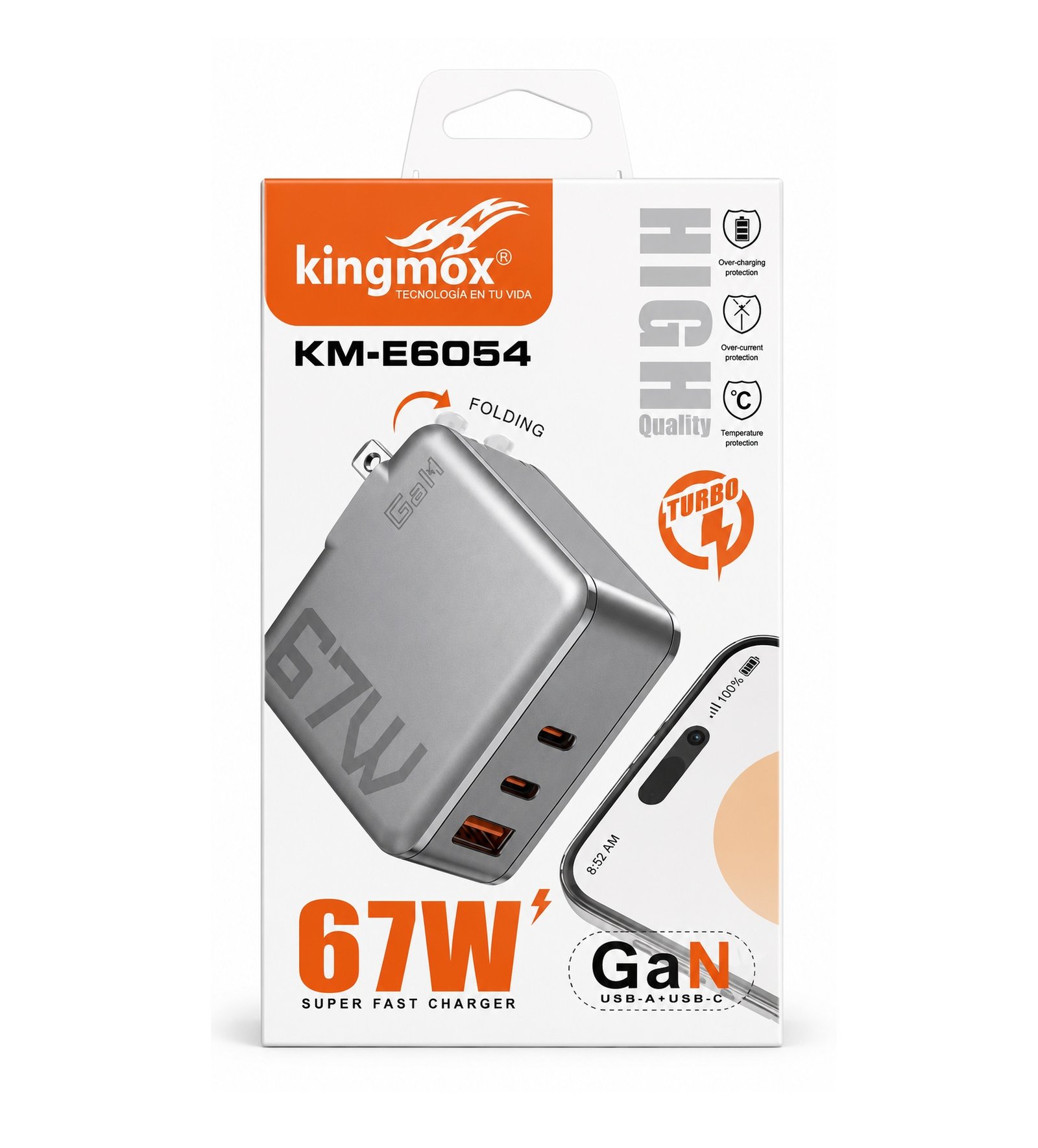 e6054 Cargador Kingmox KM-E6054 67W - Imagen 1