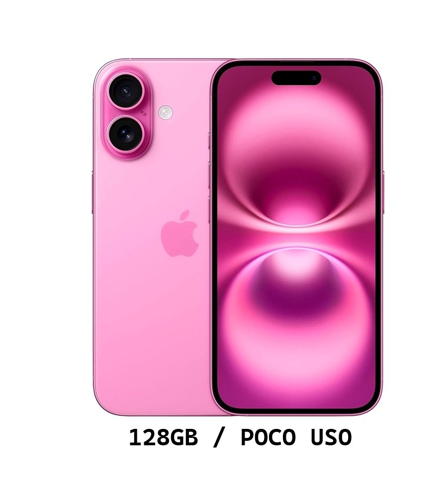 16 PINK iPhone 16 Plus 128GB Pink Poco Uso ESIM 92% A - Imagen 1