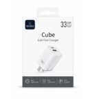 Wiwu Adaptor 33W Cube GaN Fast Charger A+C Wi-G017