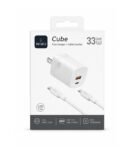 Wiwu 33W Cube GaN Fast Charger Combo A+C with Wi-G018