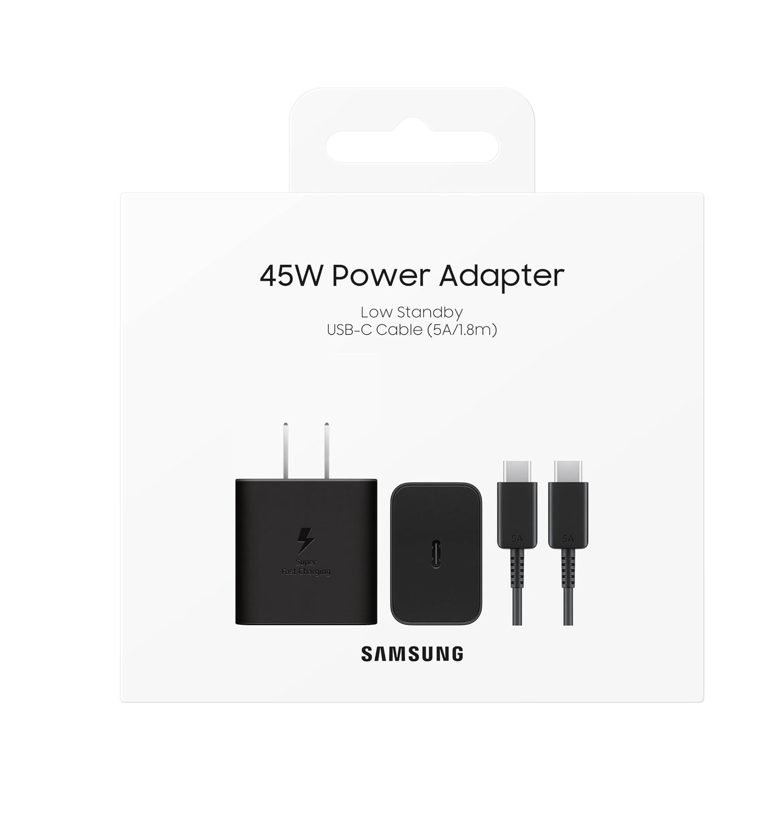 45w power Samsung 45W Wall Charger Power Adapter with Cable Original - Imagen 1
